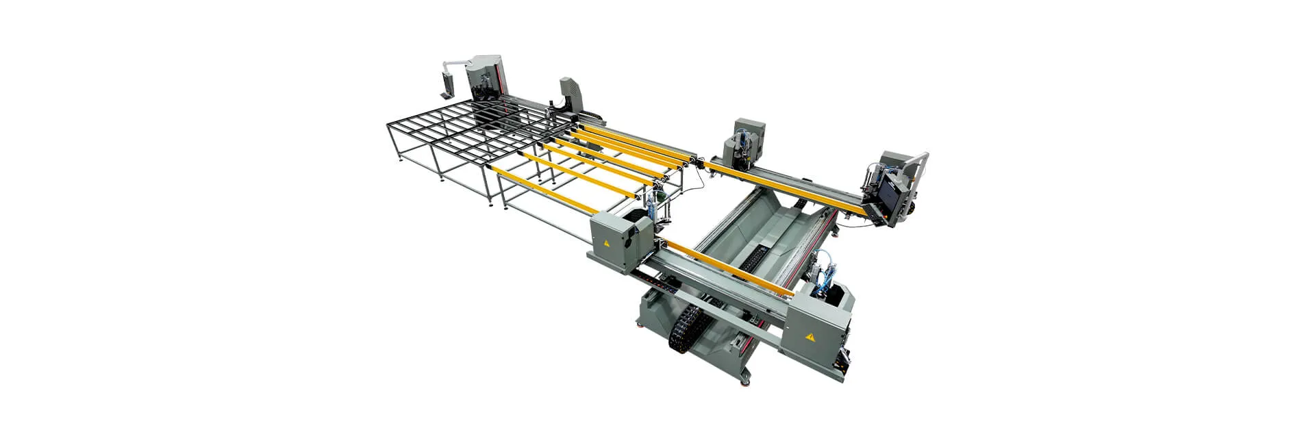 Ino MILANO – Ligne de soudage PVC à 4 têtes et de nettoyage des angles par CNC